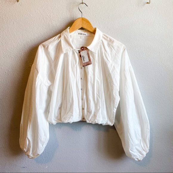 Whiteroom + Cactus Tops - New Whiteroom + Cactus White Button down Blouse